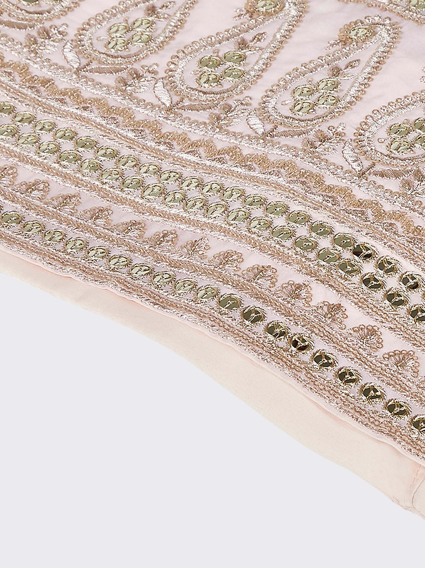 Cream Organza Floral design digital print Lehenga