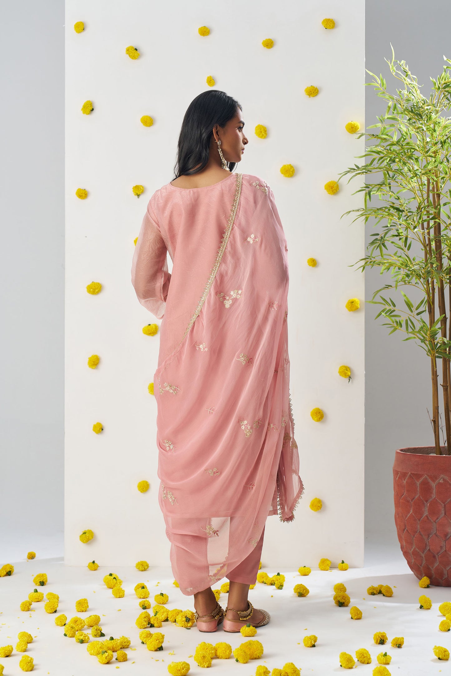 Pink Fancy Crush Sequins & Thread Embroidered Kurta Set