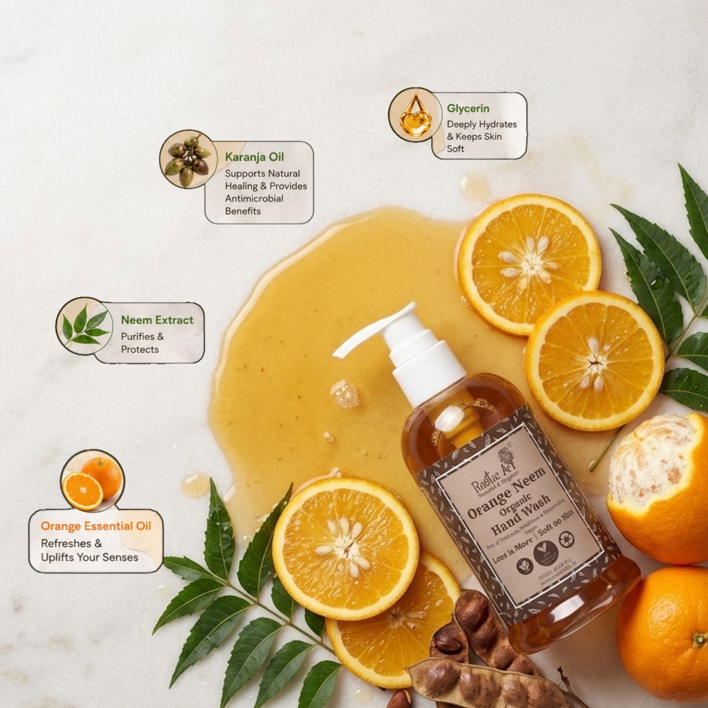 Orange Neem Hand Wash (250ml)