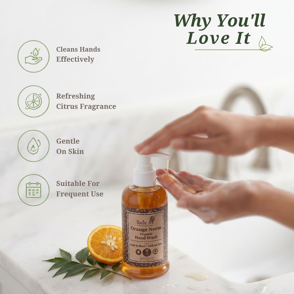 Orange Neem Hand Wash (250ml)