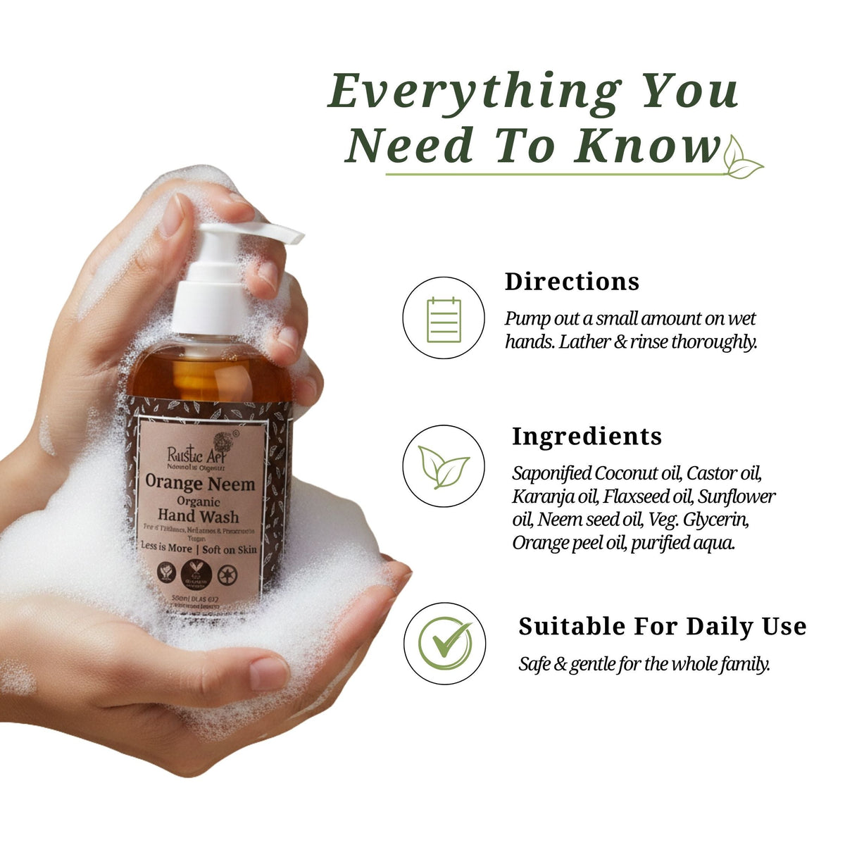 Orange Neem Hand Wash (250ml)