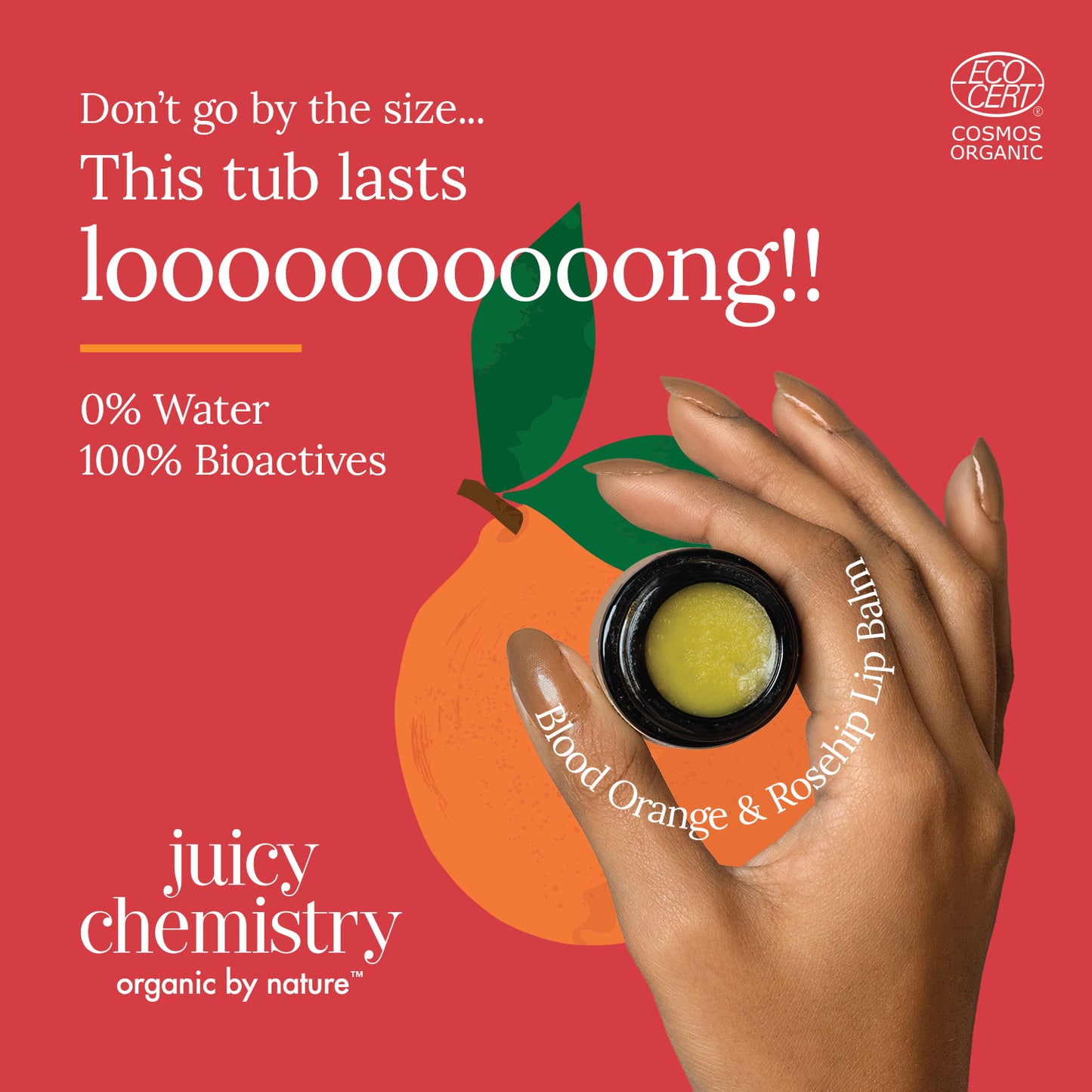 Juicy Chemistry Blood Orange & Rosehip Jar Scrub,5 g | Gentle Exfoliating Scrub For Dark Lips & Pigmentation | Organic Lip Exfoliator For Soft, Smooth, Supple And Luscious Lips|Suitable For Men & Women
