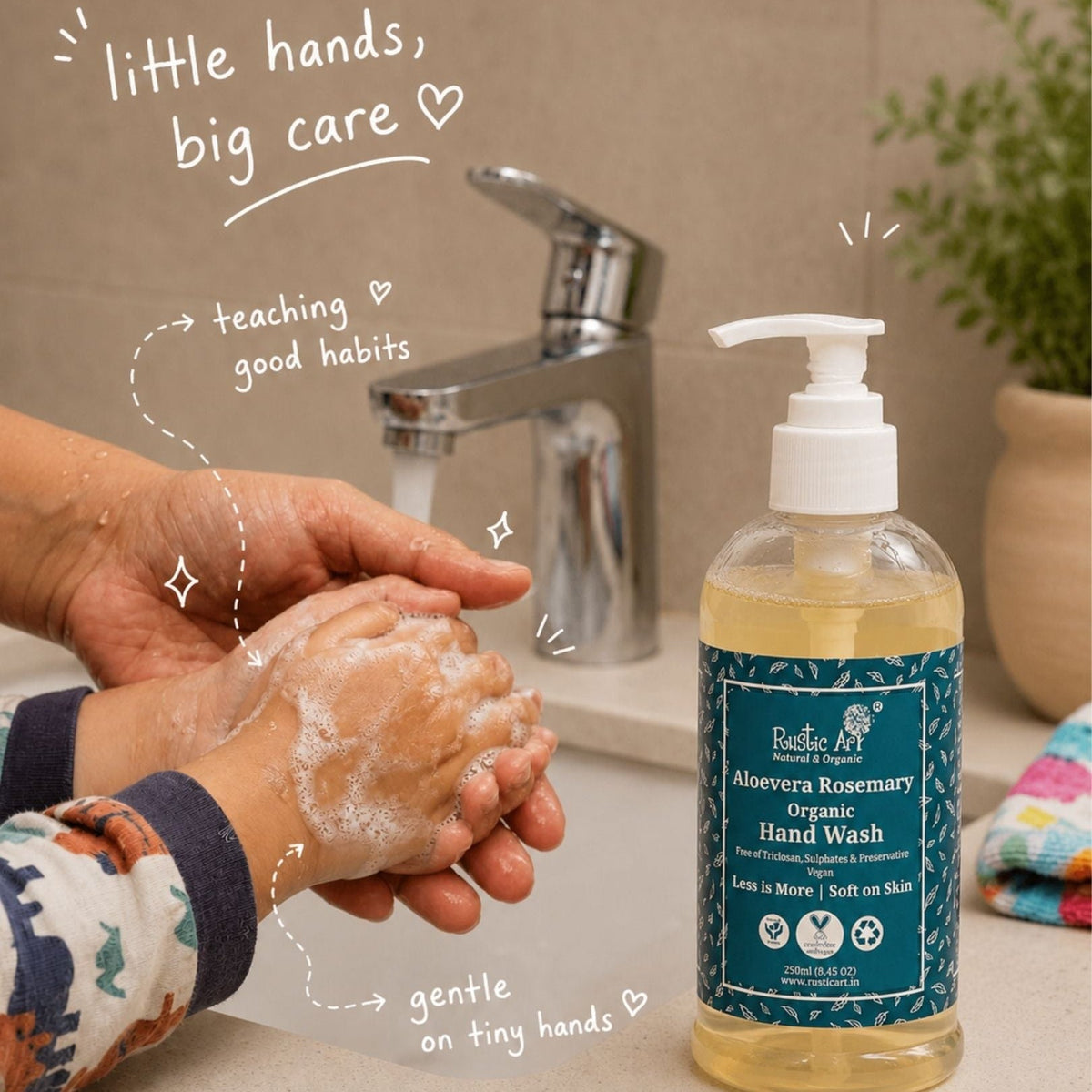 Aloe Vera Rosemary Organic Hand Wash (250 ml)