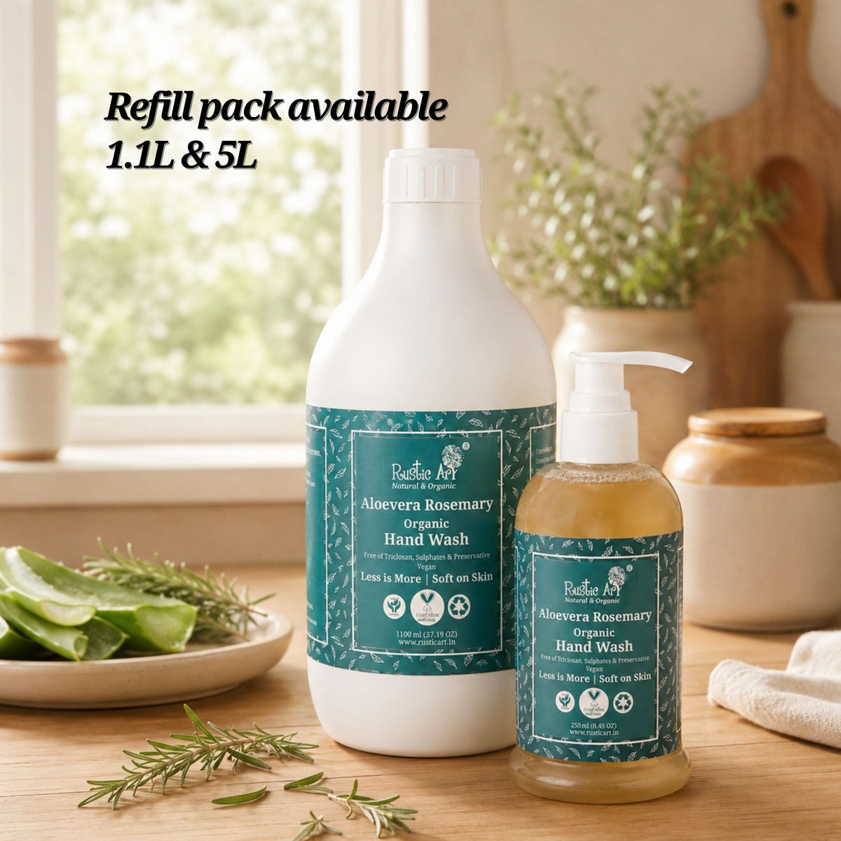 Aloe Vera Rosemary Organic Hand Wash (250 ml)