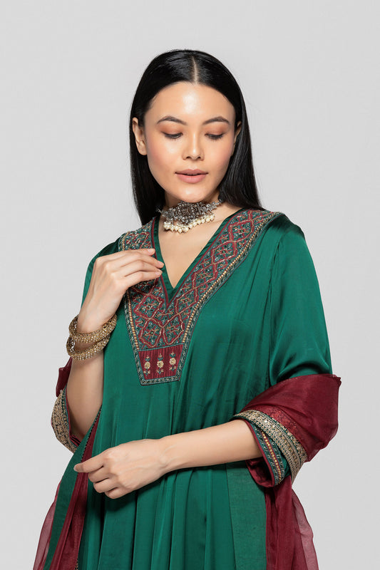Emerald Green Kurta Set - Nazm