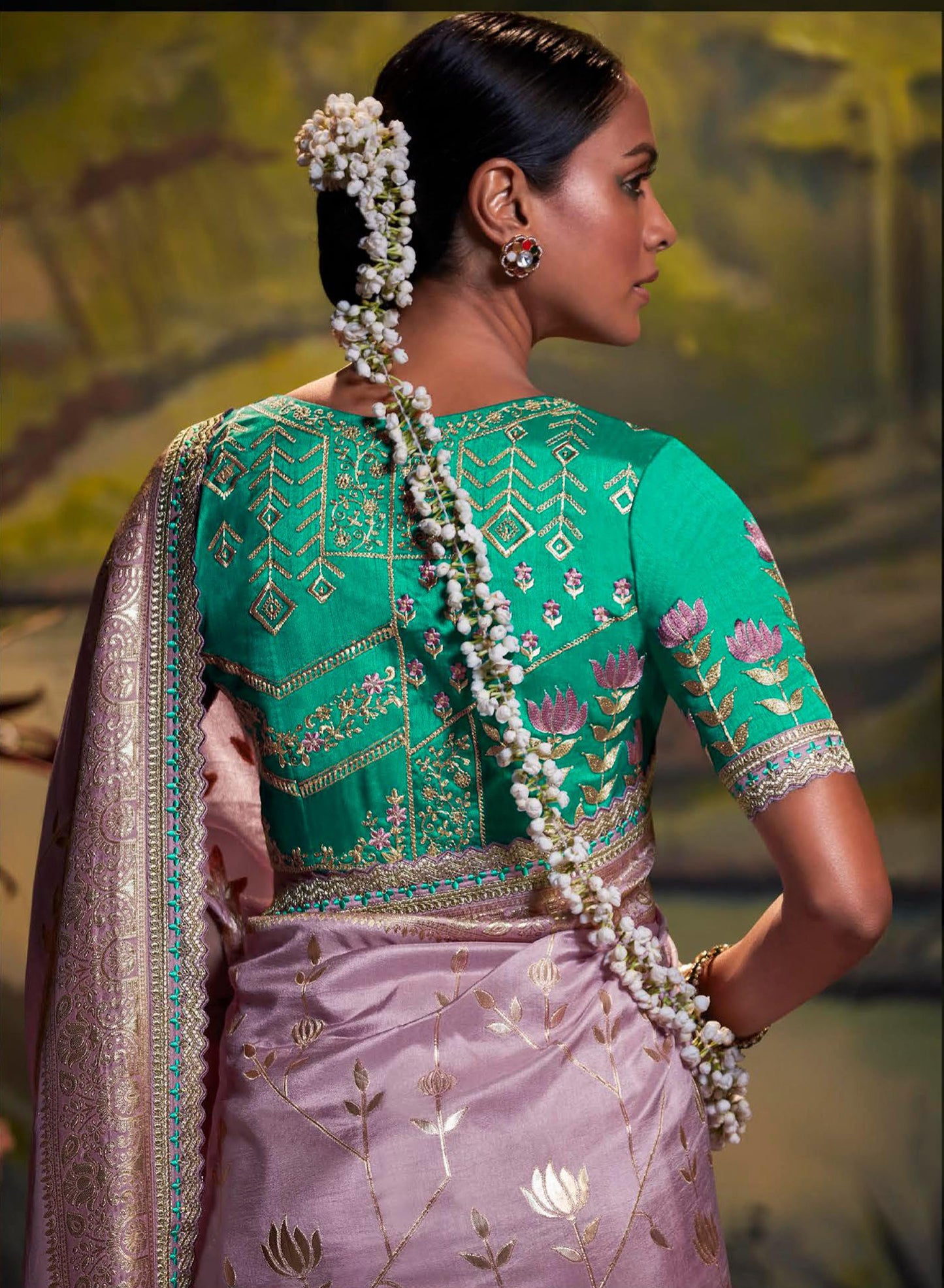 Purple Dola Silk Sequins embroidered Parnika Festive Saree