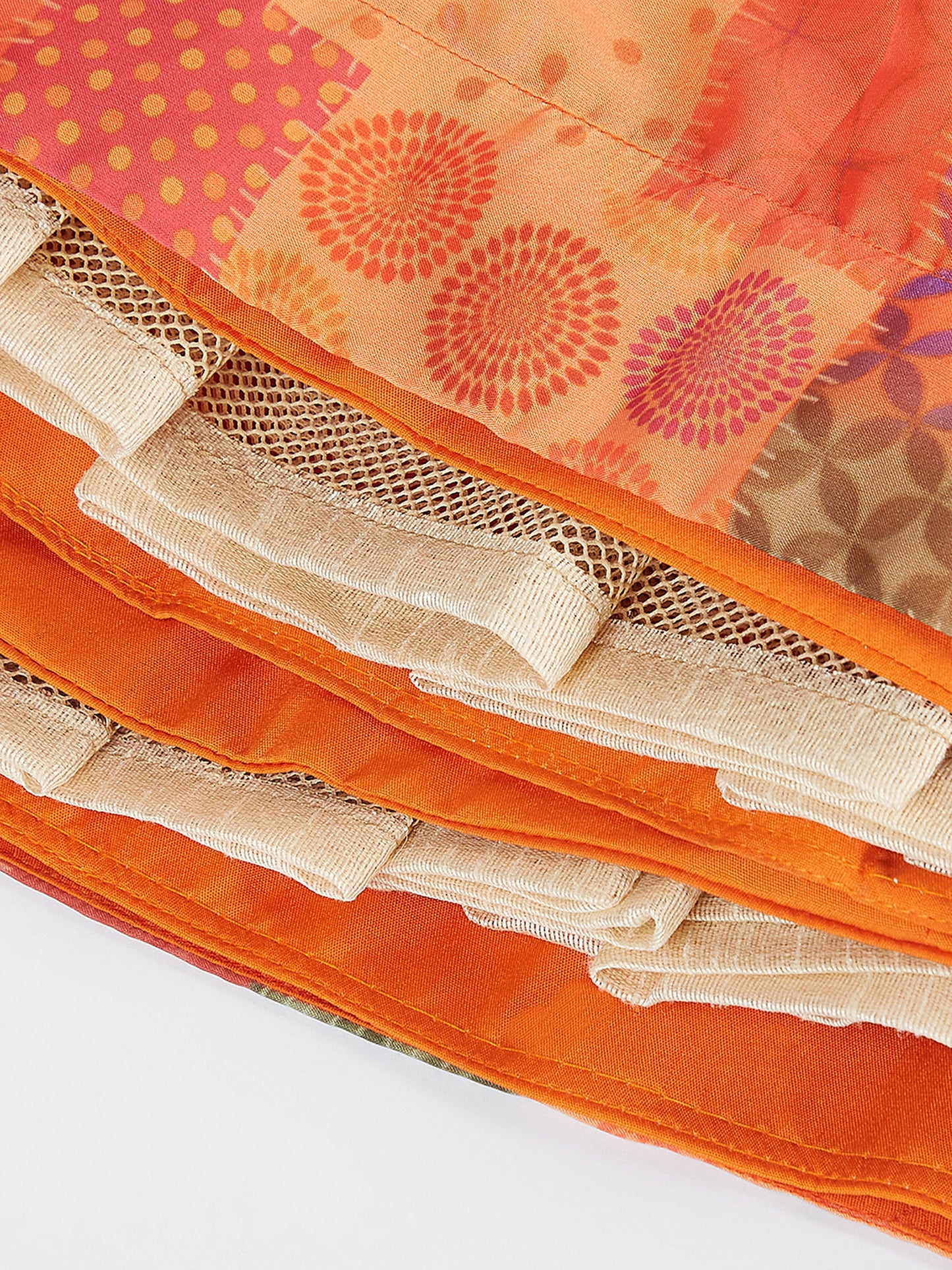 Orange colour Organza Treditional design digital print Lehenga