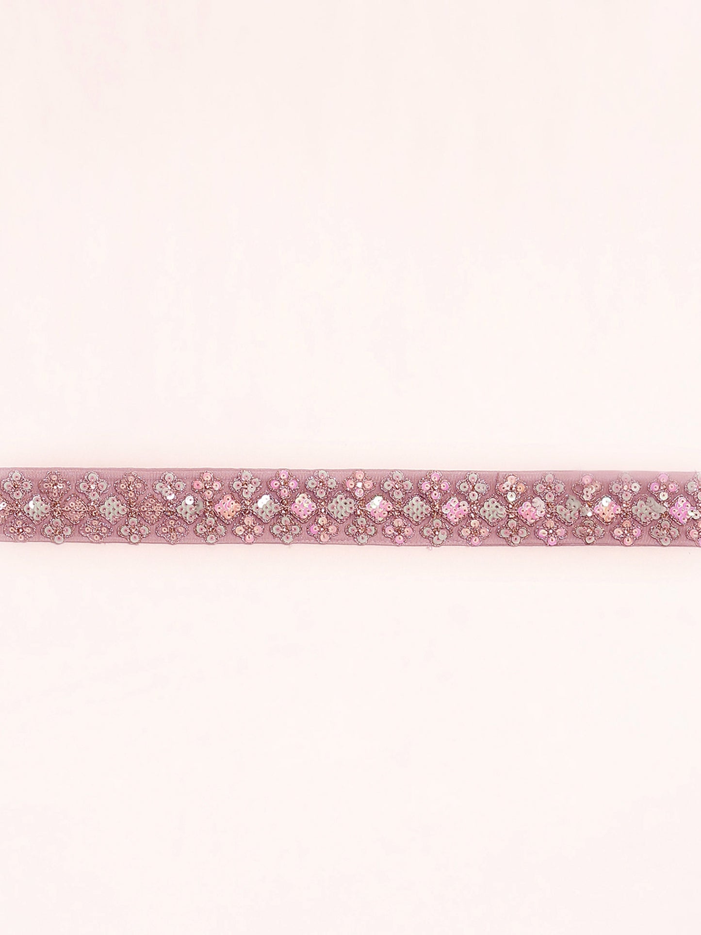 Mauve Net Multi Sequins Embroidery Bridesmaid Lehenga