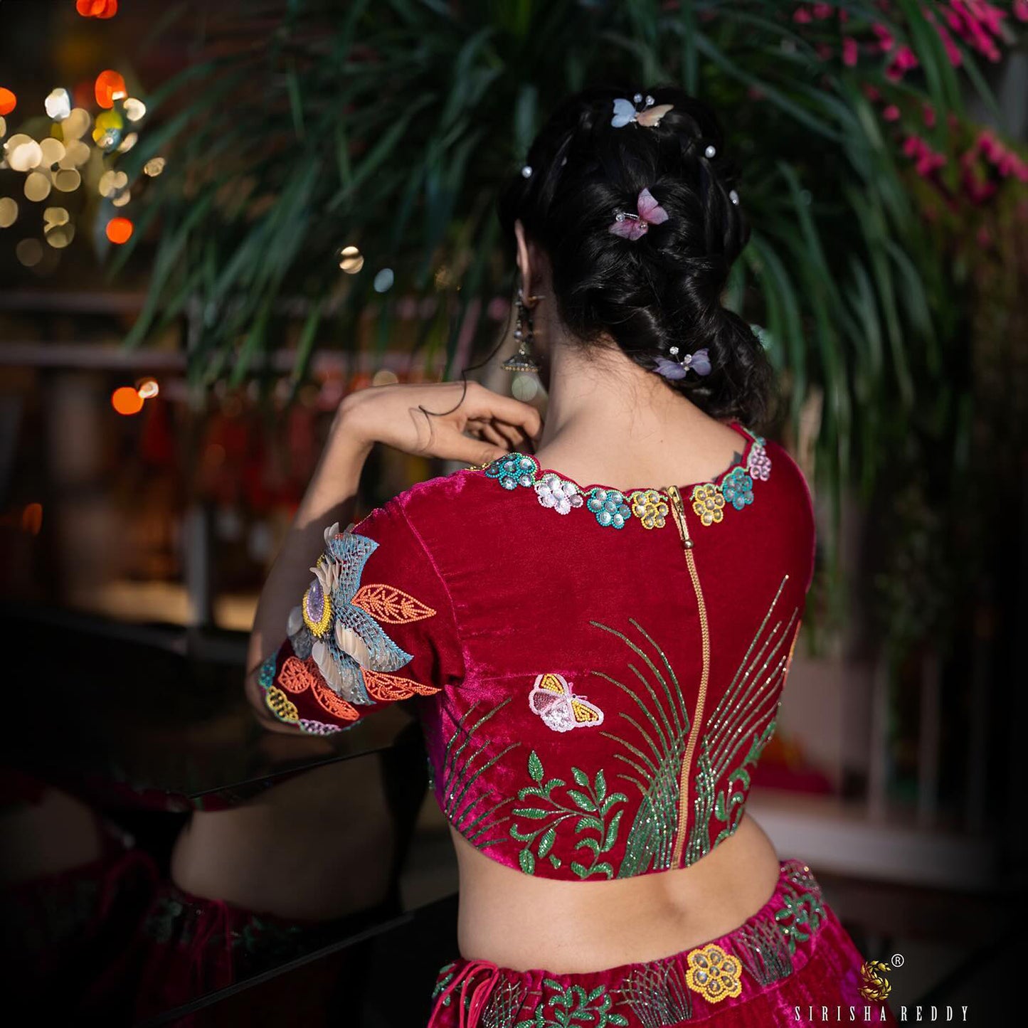 Magenta Pink Sequins Embroidered Designer Flying Soul Bridal Lehenga