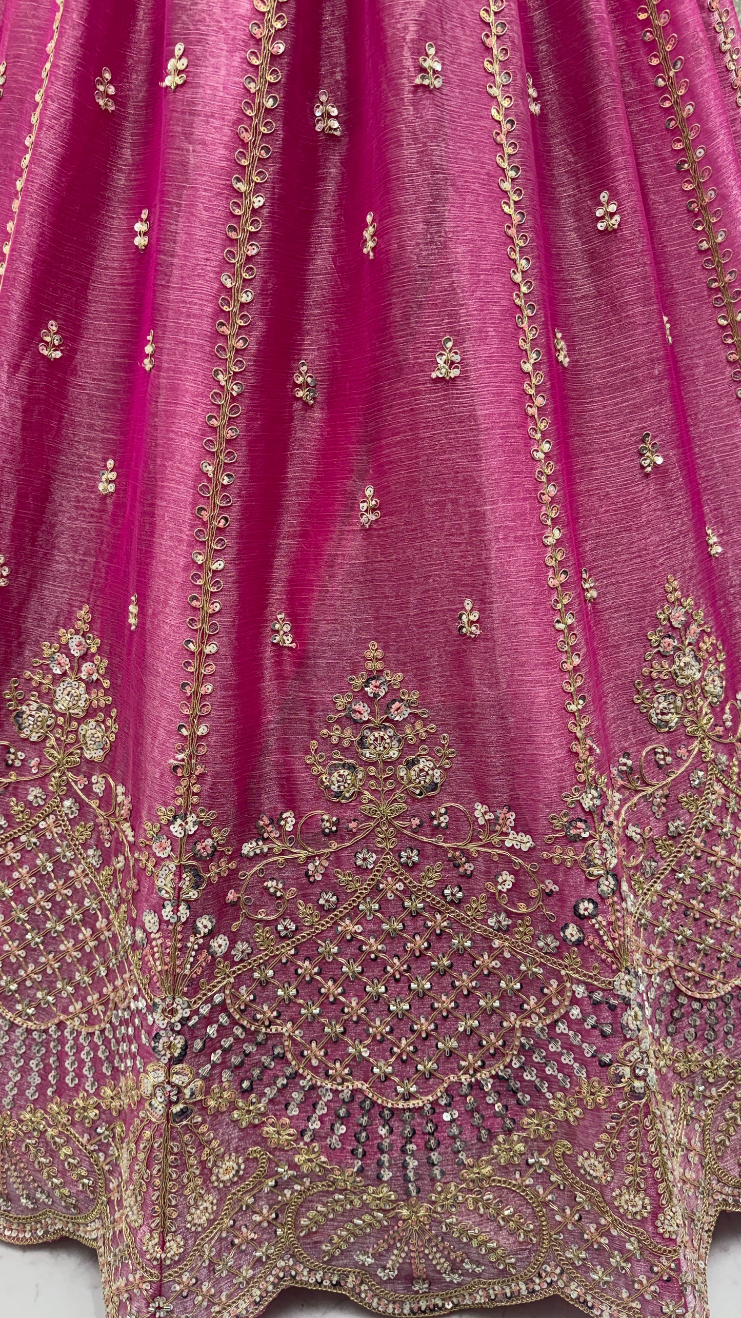 Light Pink Satin Silk With Cut Work & Beads Work Bridesmaid Lehenga for Sangeet