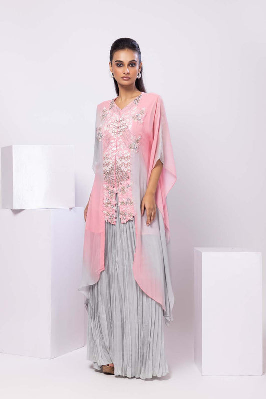 Blush Mist Shaded Kaftan Set