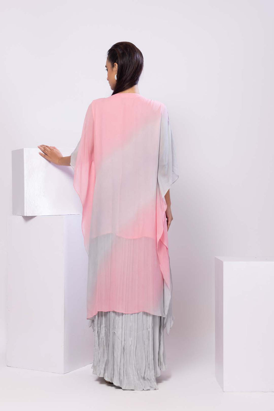 Blush Mist Shaded Kaftan Set