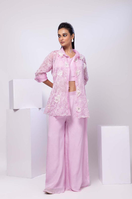 Lavender Breeze Embroidered Co-ord Set