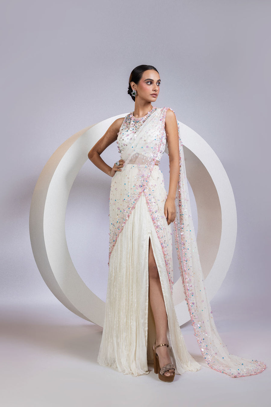 Auragem Off-white Saree