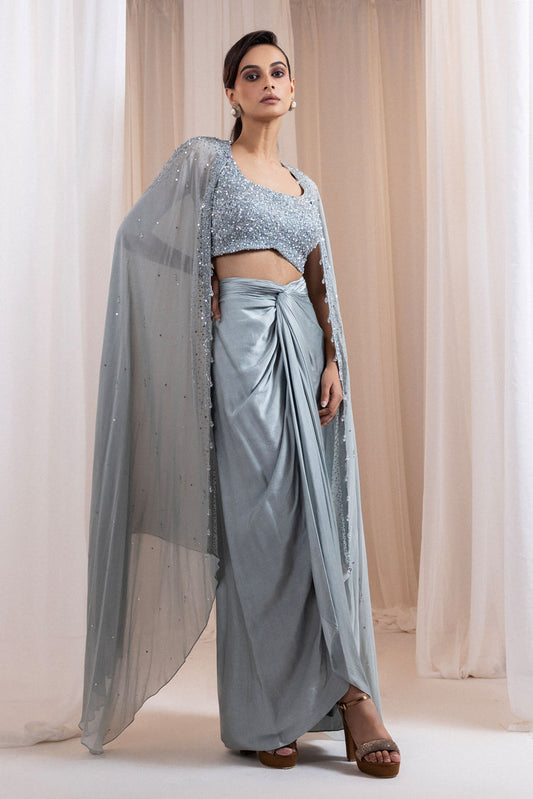 Grey Celestine Drape Set