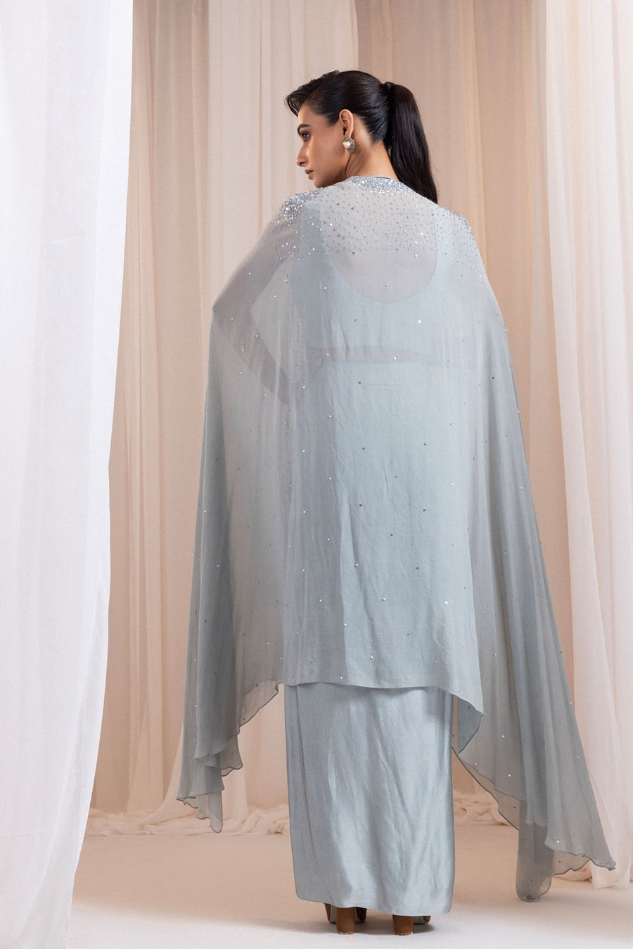 Grey Celestine Drape Set