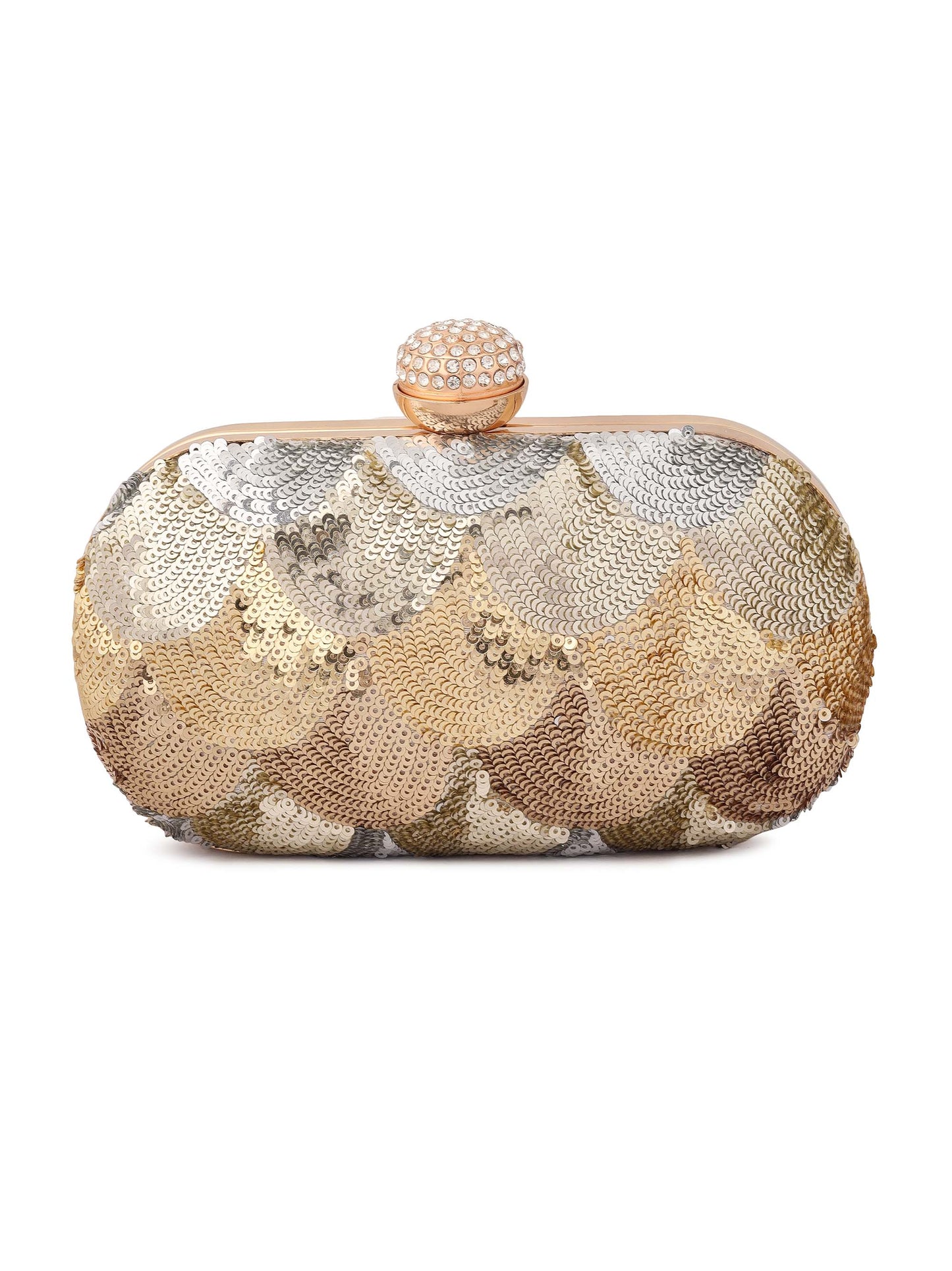 Ombre Capsule Clutch with Rainbow pattern