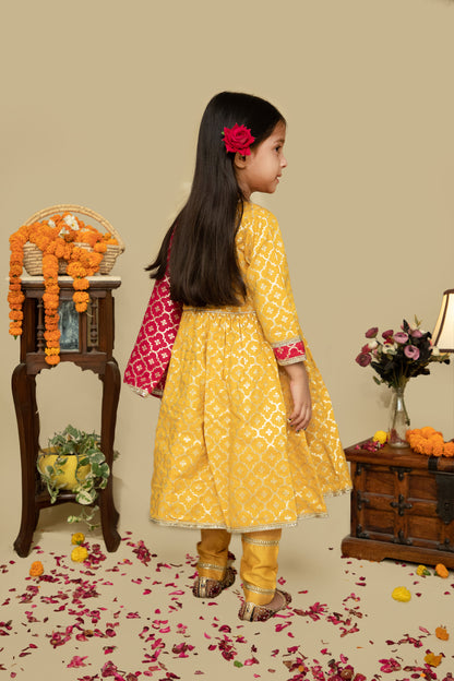 Spicy Mustard kids Anarkali
