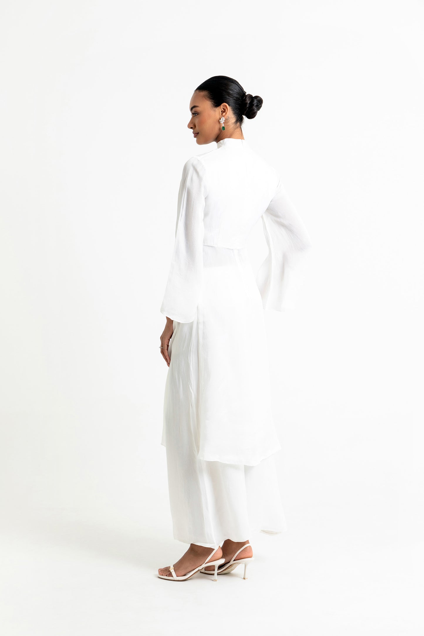 Amelia White Organza Party Wear Co-ord Set