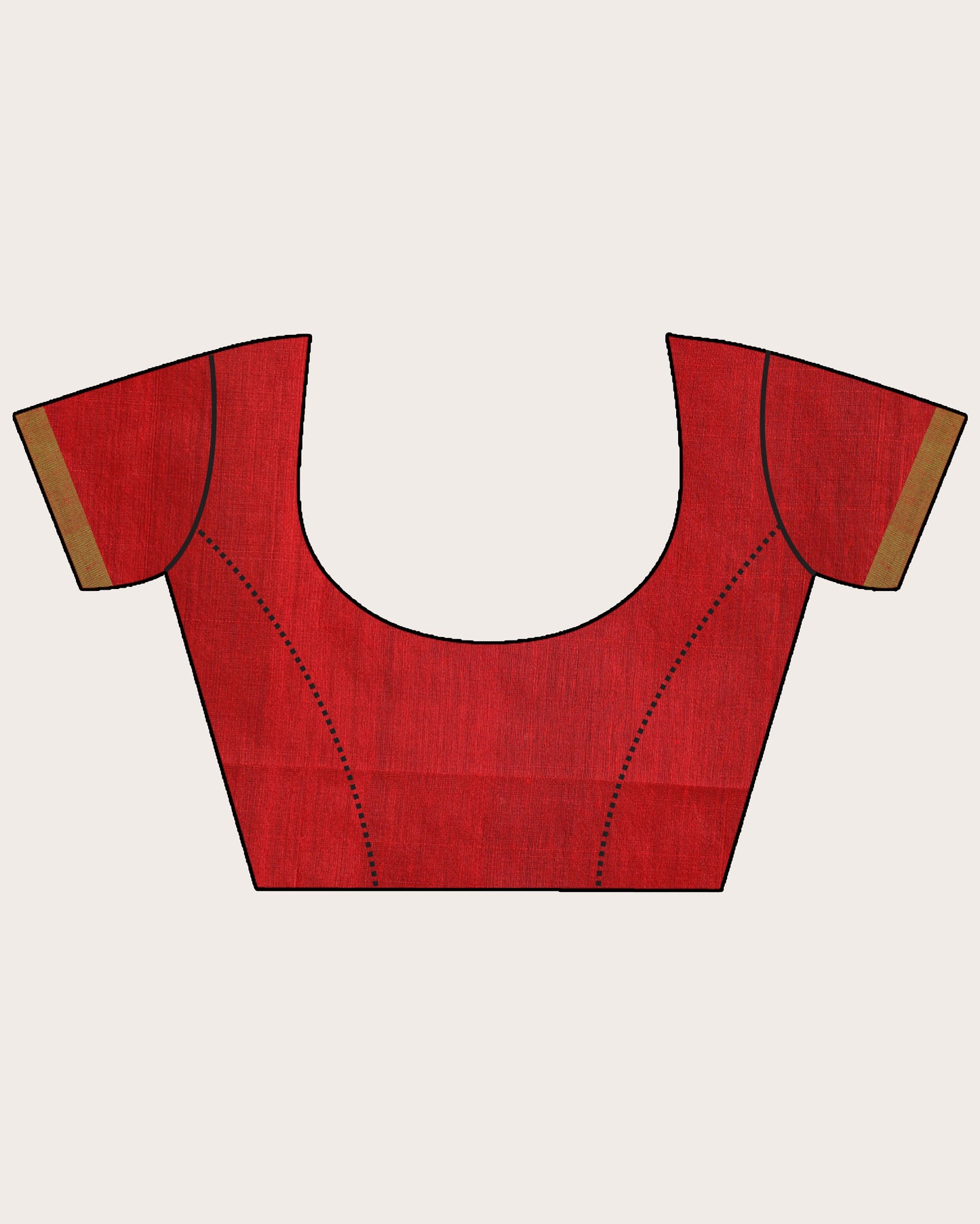 Red Green Cotton Blend Handloom Tie Dye Jamdani Saree