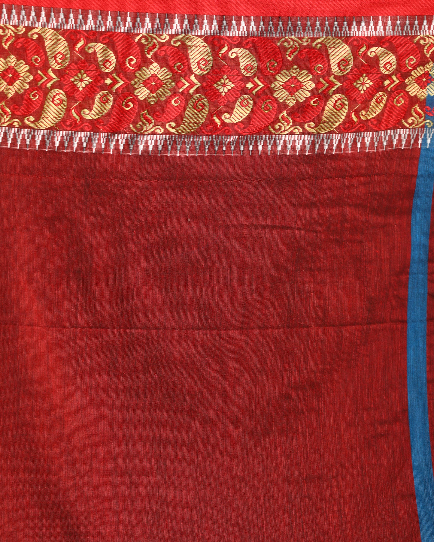 Blue Handloom Cotton Tangail Saree