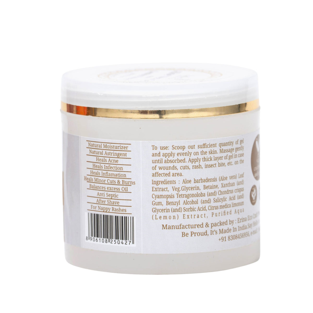 Aloe Vera Lemon Gel (100gm), Rustic Art