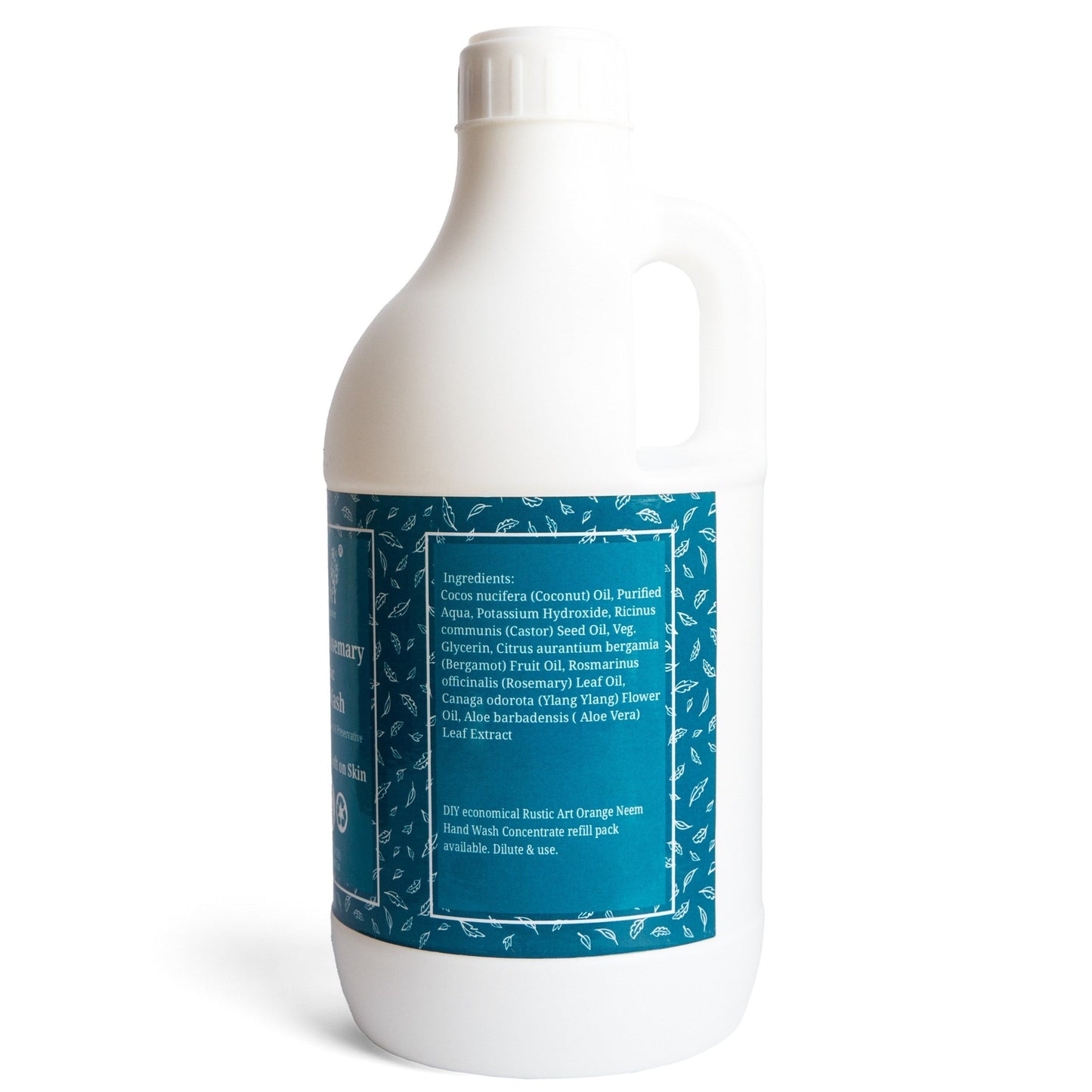 Aloe Vera Rosemary Organic Hand Wash (1100ml Refill Pack), Rustic Art