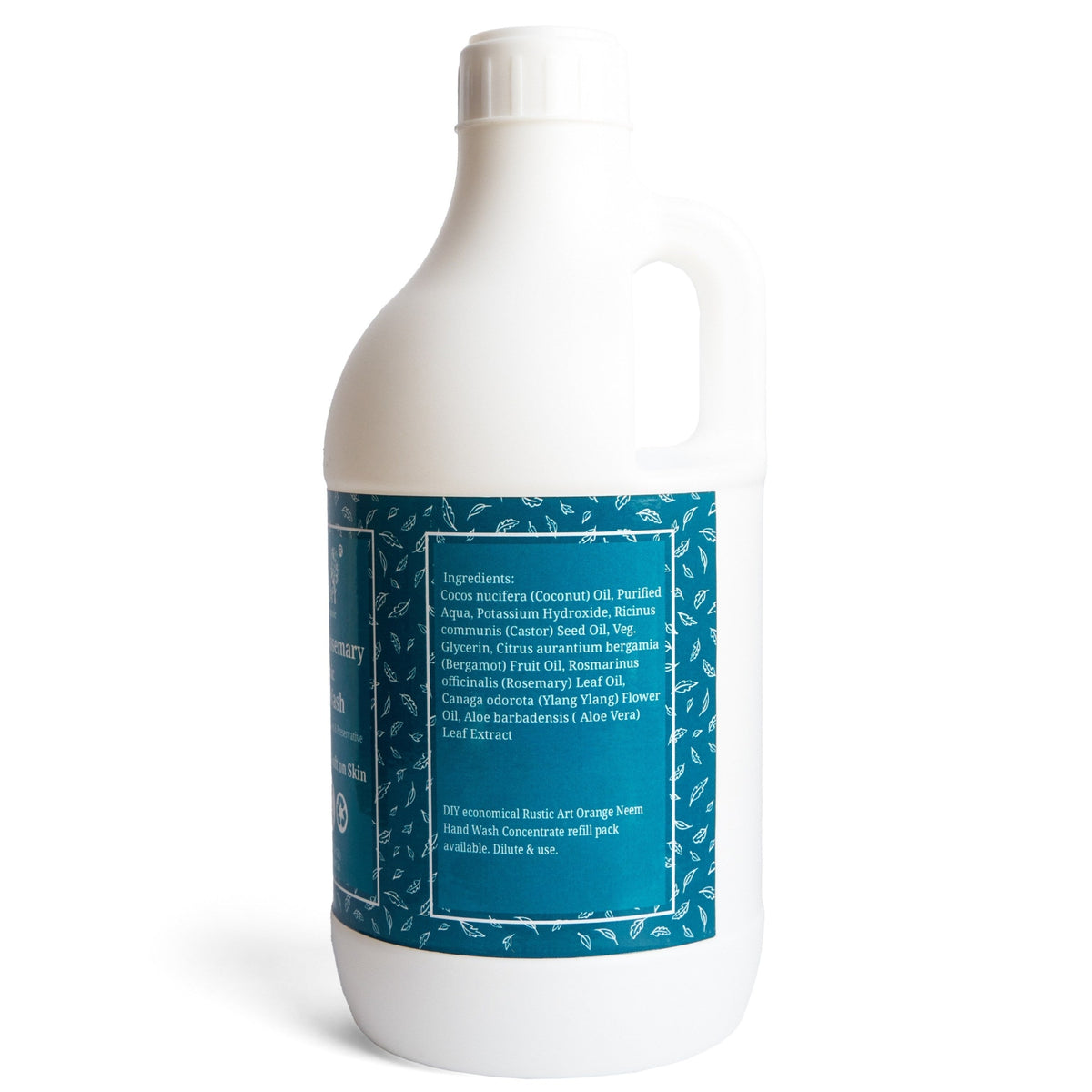 Aloe Vera Rosemary Organic Hand Wash (1100ml Refill Pack), Rustic Art
