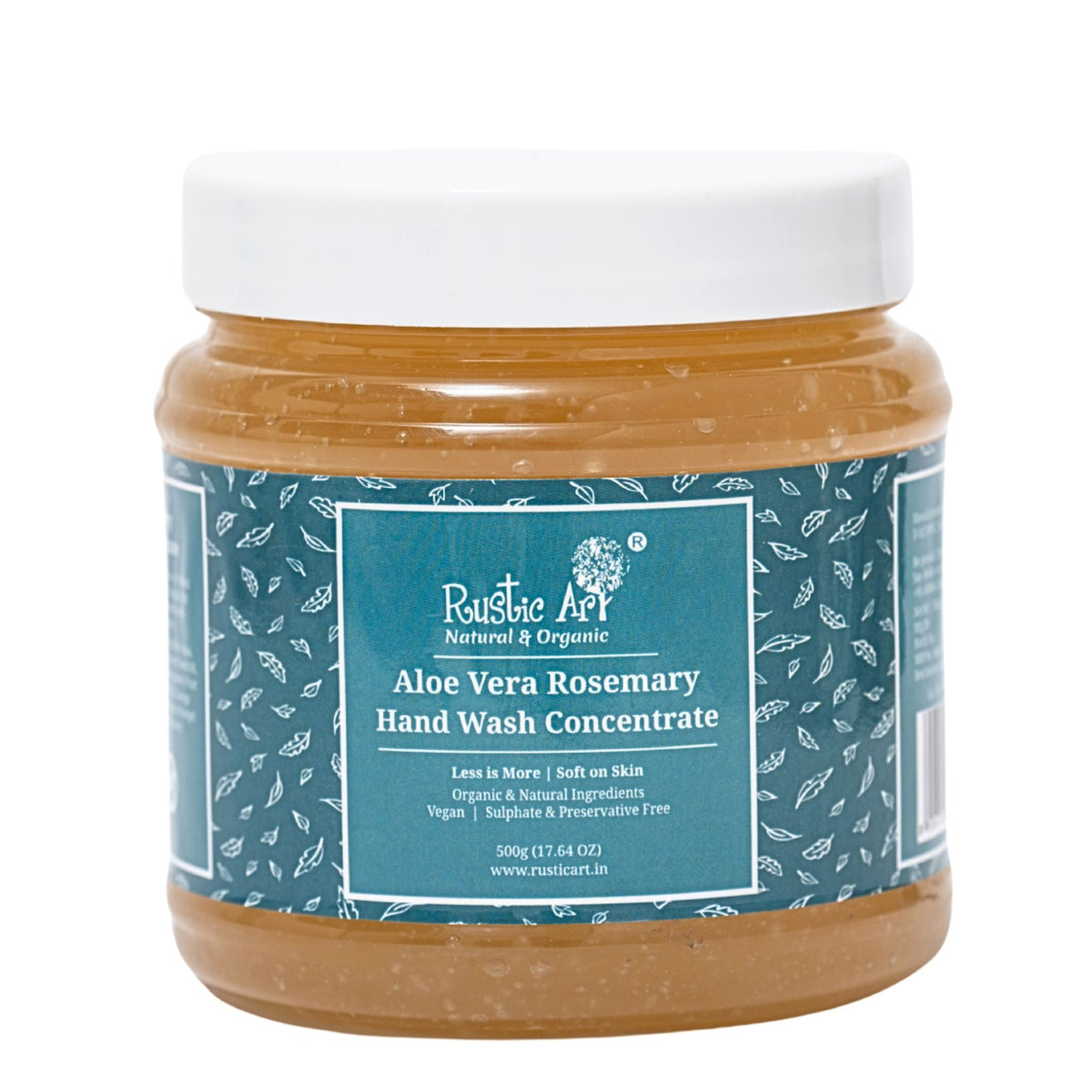 Aloe Vera Rosemary Organic Hand Wash Concentrate (500 gm) (DIY Refill pack), Rustic Art