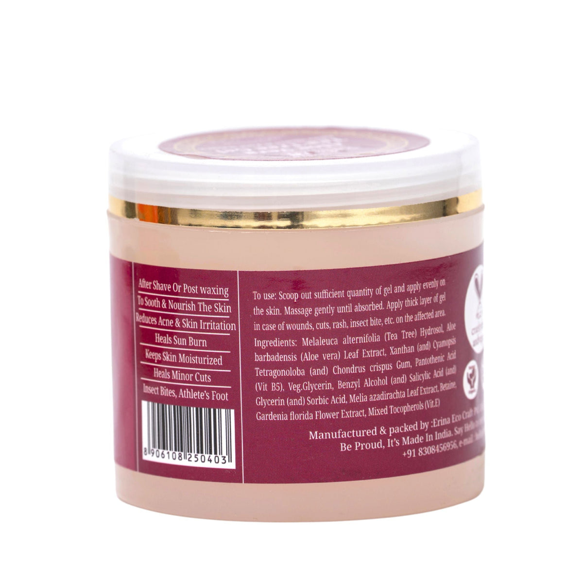 Aloe Vera Tea Tree Gel (100 gm), Rustic Art