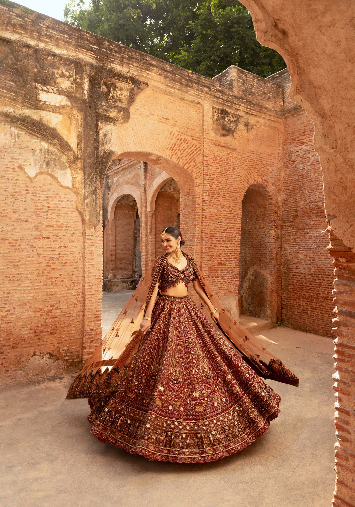 Contemporary Rajasthani-Inspired Bridal Lehenga for Wedding