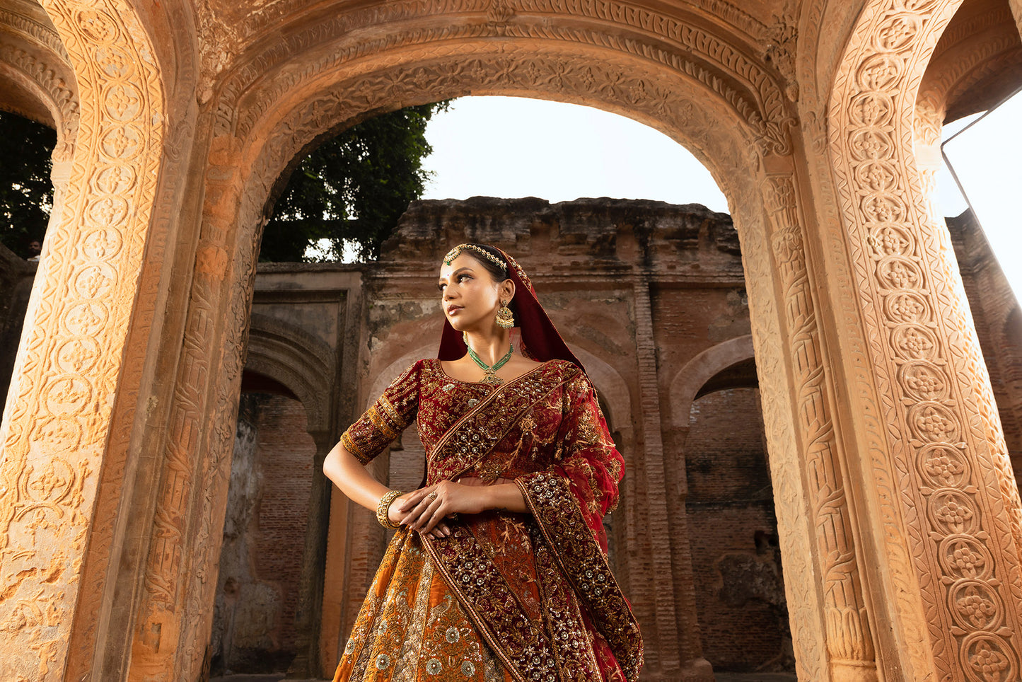 Legacy of Velvet Bridal Lehenga for Wedding with Intricate Embroidery
