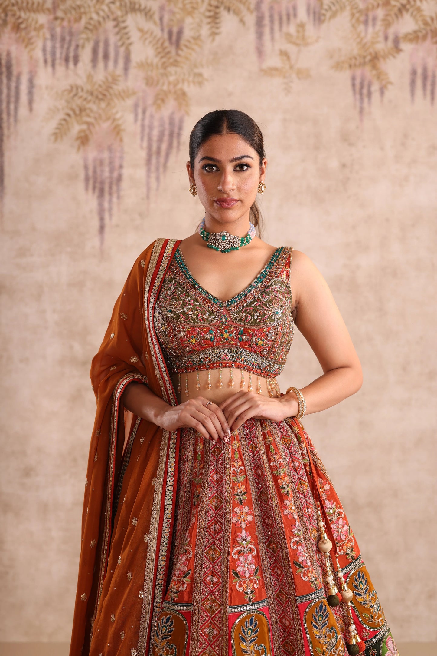 Multi-coloured Embroidered Bridesmaid Lehenga for Bridesmaid