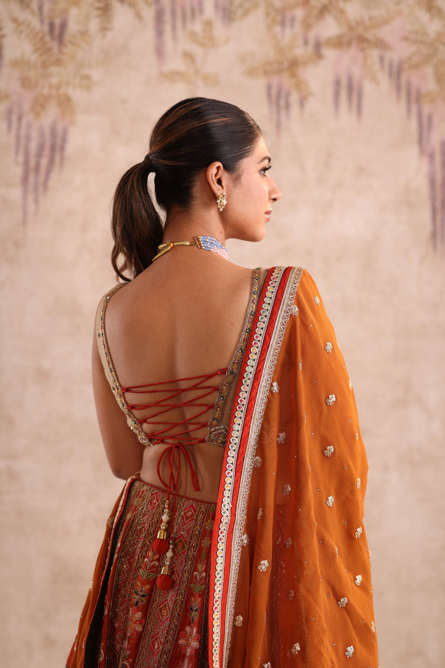 Multi-coloured Embroidered Bridesmaid Lehenga for Bridesmaid