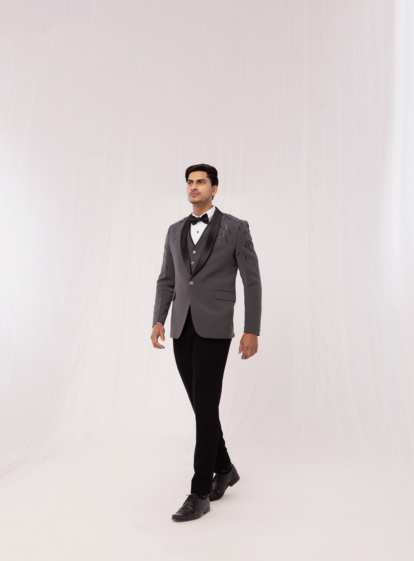 Grey Tuxedo for Reception