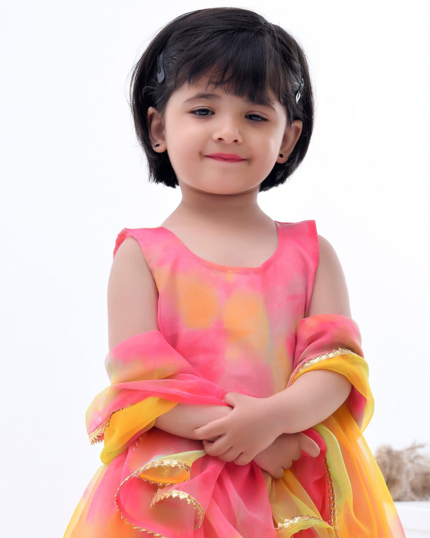 Multi Coloured Georgette Sharara Set