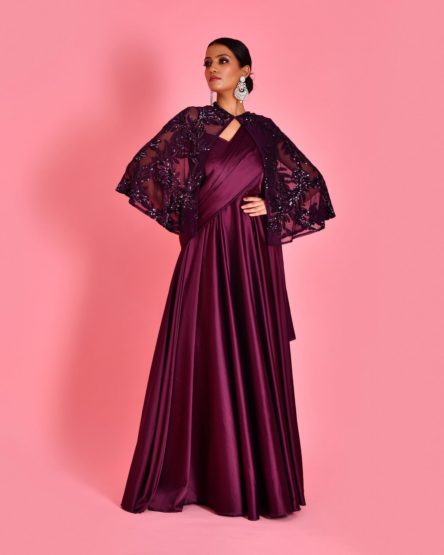 saree gown dress design Old Saree Dress Design Blue Old Saree Saree Draping Ready Made Saree Gown Blue Imported