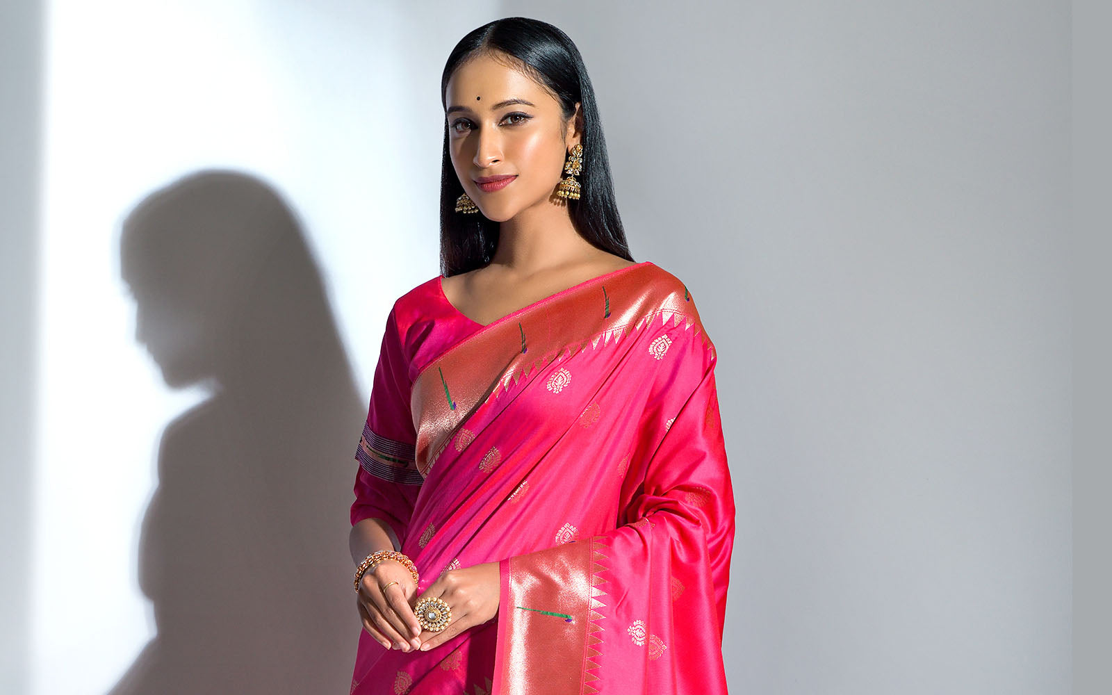 Beautiful Pink Paithani Saree