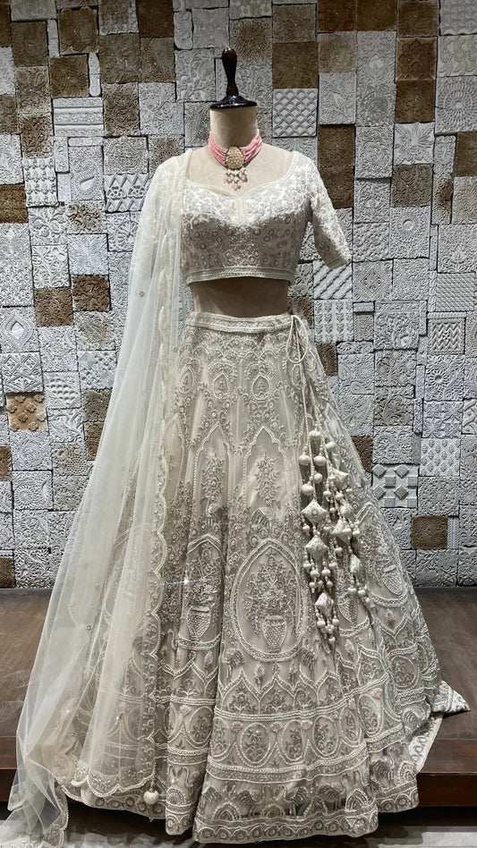 Ivory Bridal Lehenga for Wedding