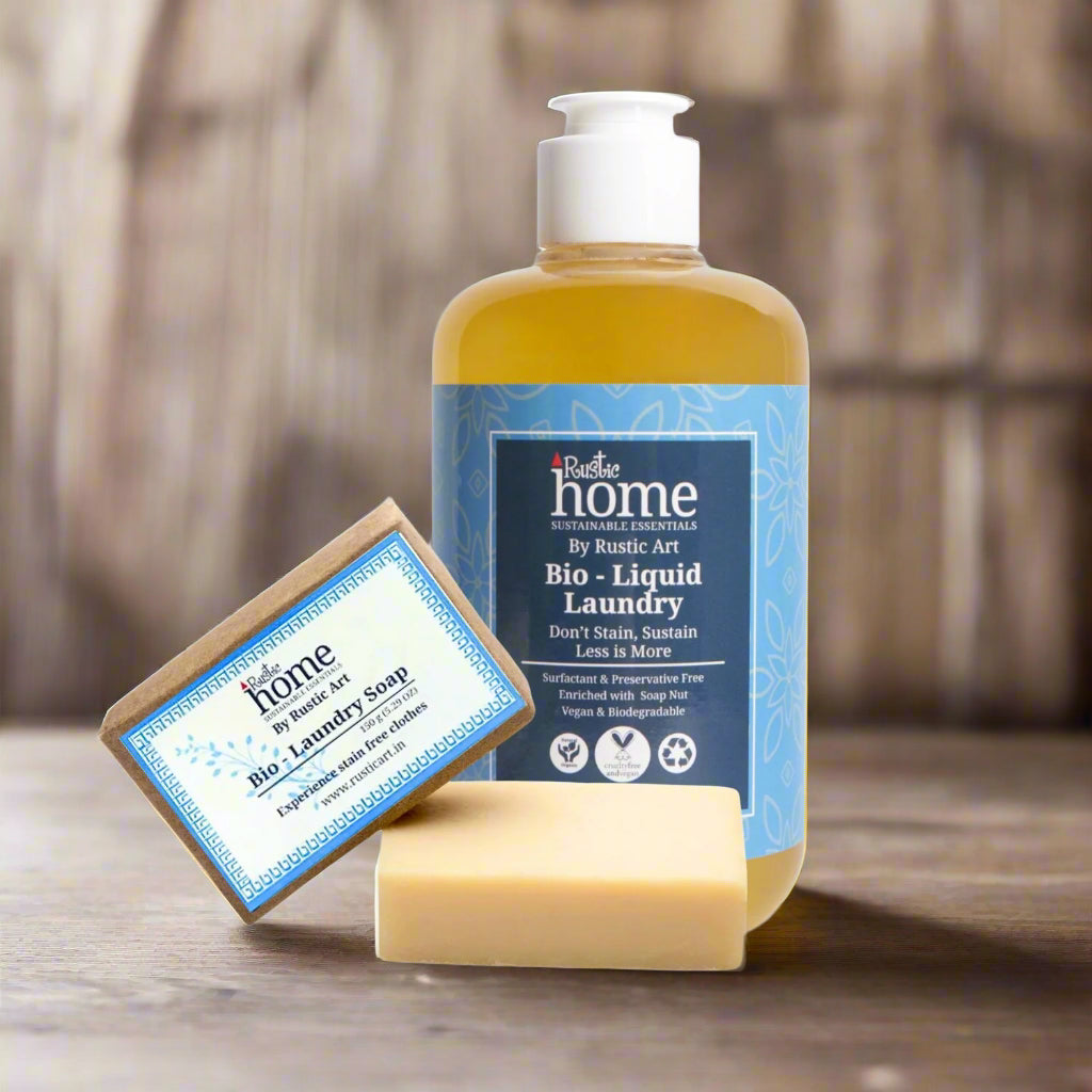Bio Liquid Laundry & Bio Laundry Soap Combo, Rustic Home