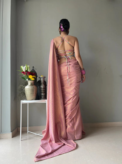 Coral Zari Pure Cotton Saree