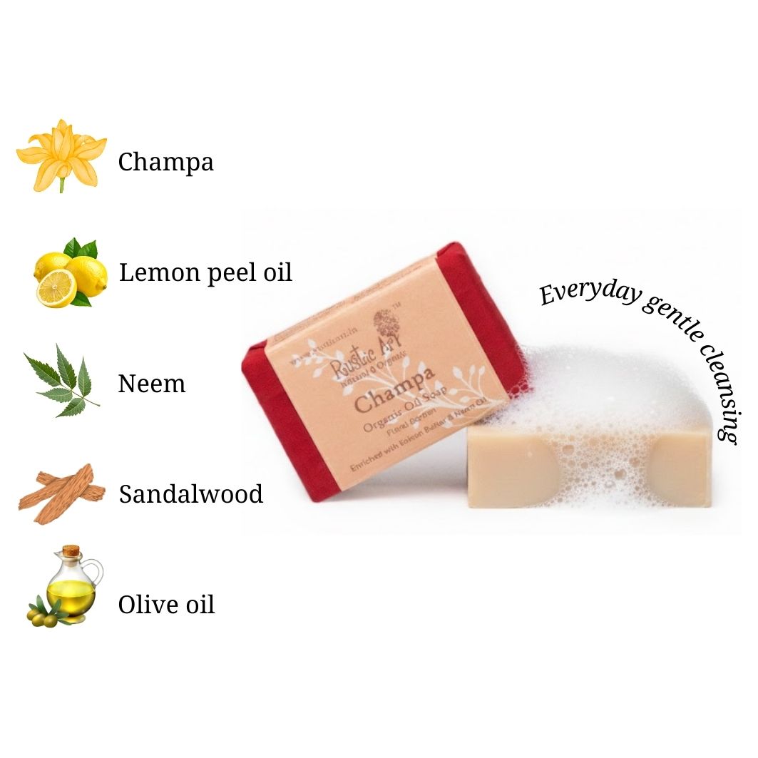 Champa Soap (100gm), Rustic Art