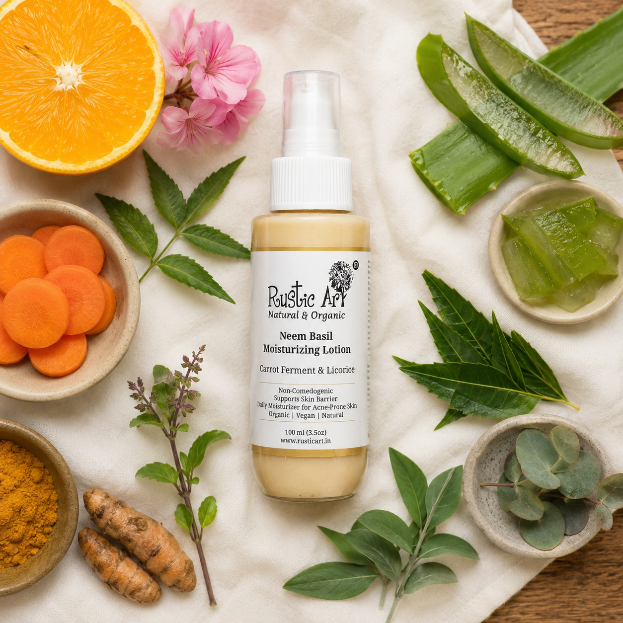 Neem Basil Anti-Acne Moisturizing Lotion (100ml)
