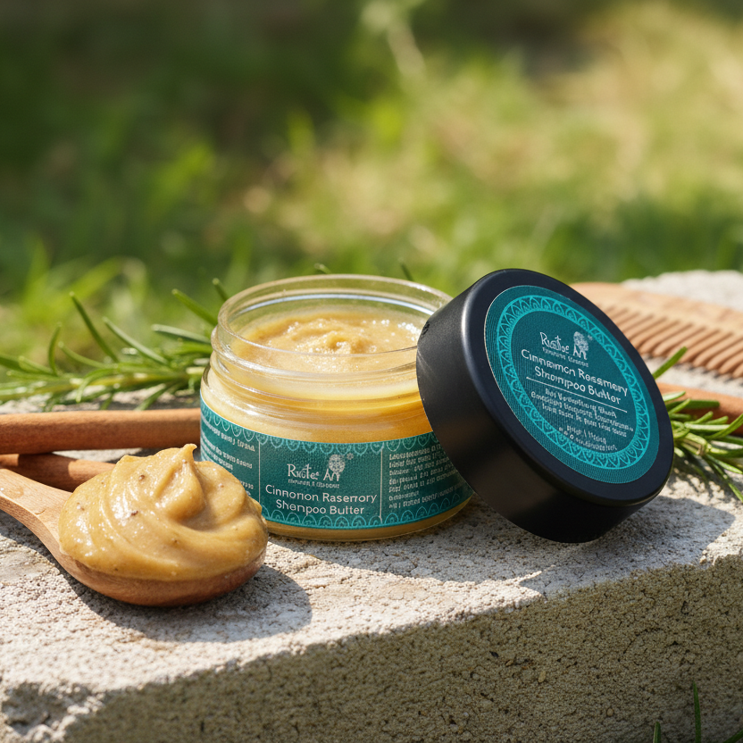 Cinnamon Rosemary Shampoo Butter 50gm | Itchy Scalp | All Hair Types |, Rustic Art