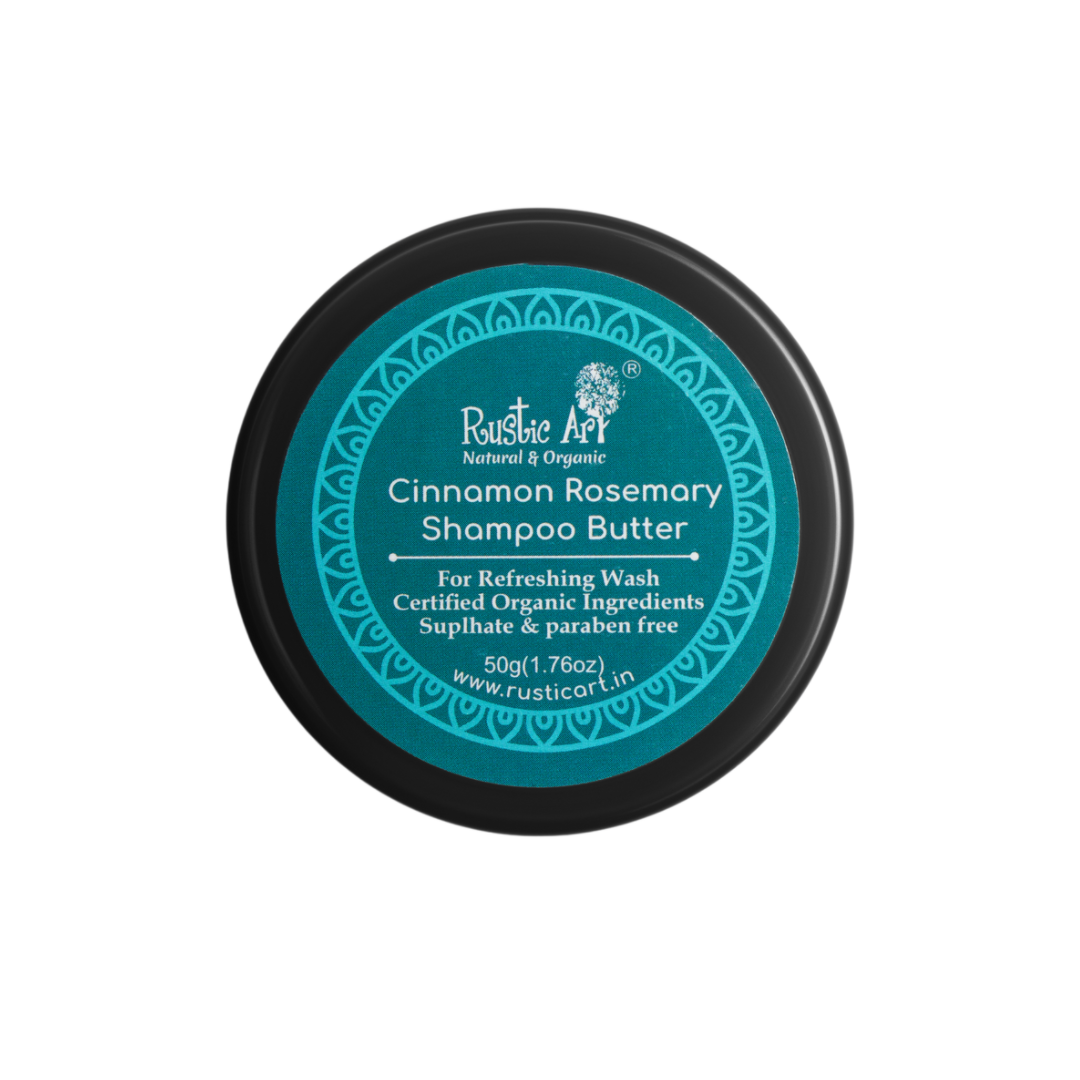 Cinnamon Rosemary Shampoo Butter 50gm | Itchy Scalp | All Hair Types |, Rustic Art