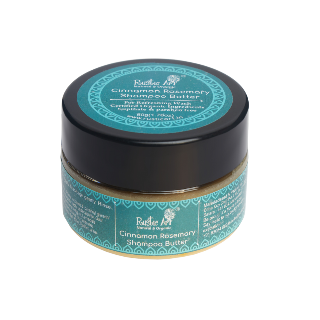 Cinnamon Rosemary Shampoo Butter 50gm | Itchy Scalp | All Hair Types |, Rustic Art