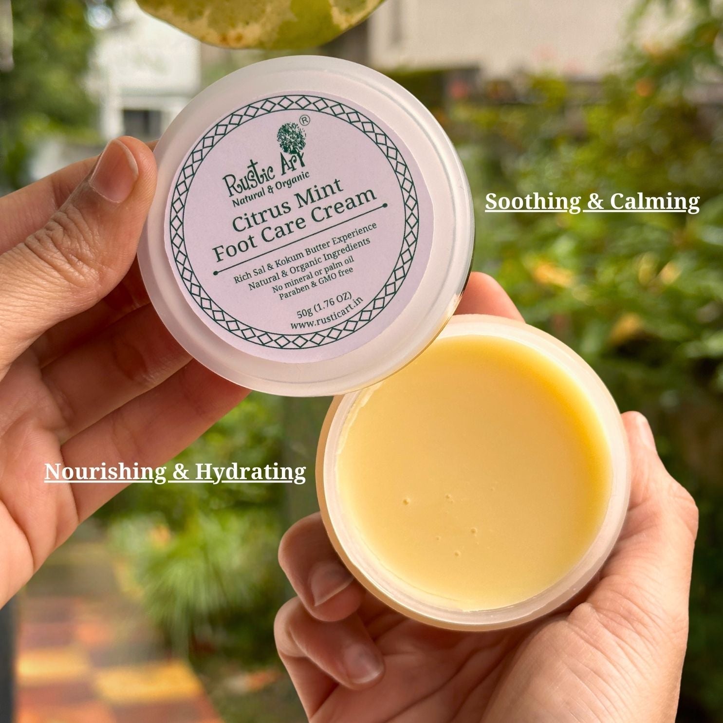 Citrus Mint Foot Care Cream (50gm), Rustic Art