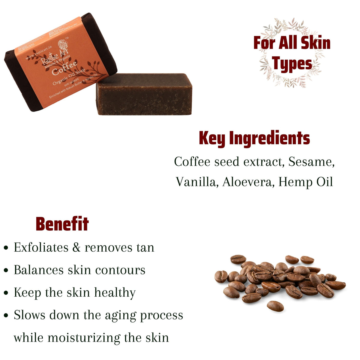 Coffee Soap (100gm), Rustic Art
