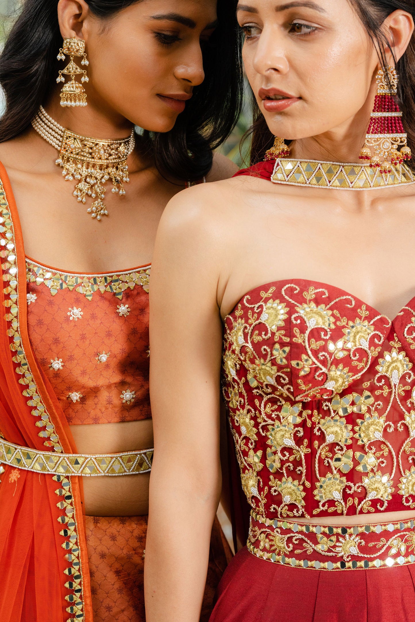 Orange Zeenat lehenga set