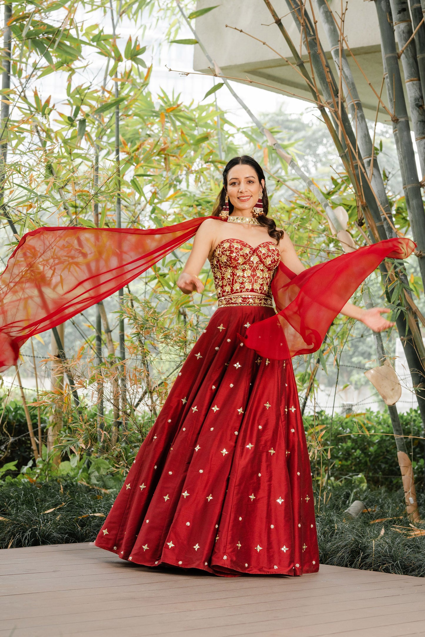 Maroon Aarzoo lehenga set
